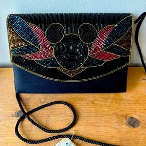 Mickey Mouse beaded black evening bag.